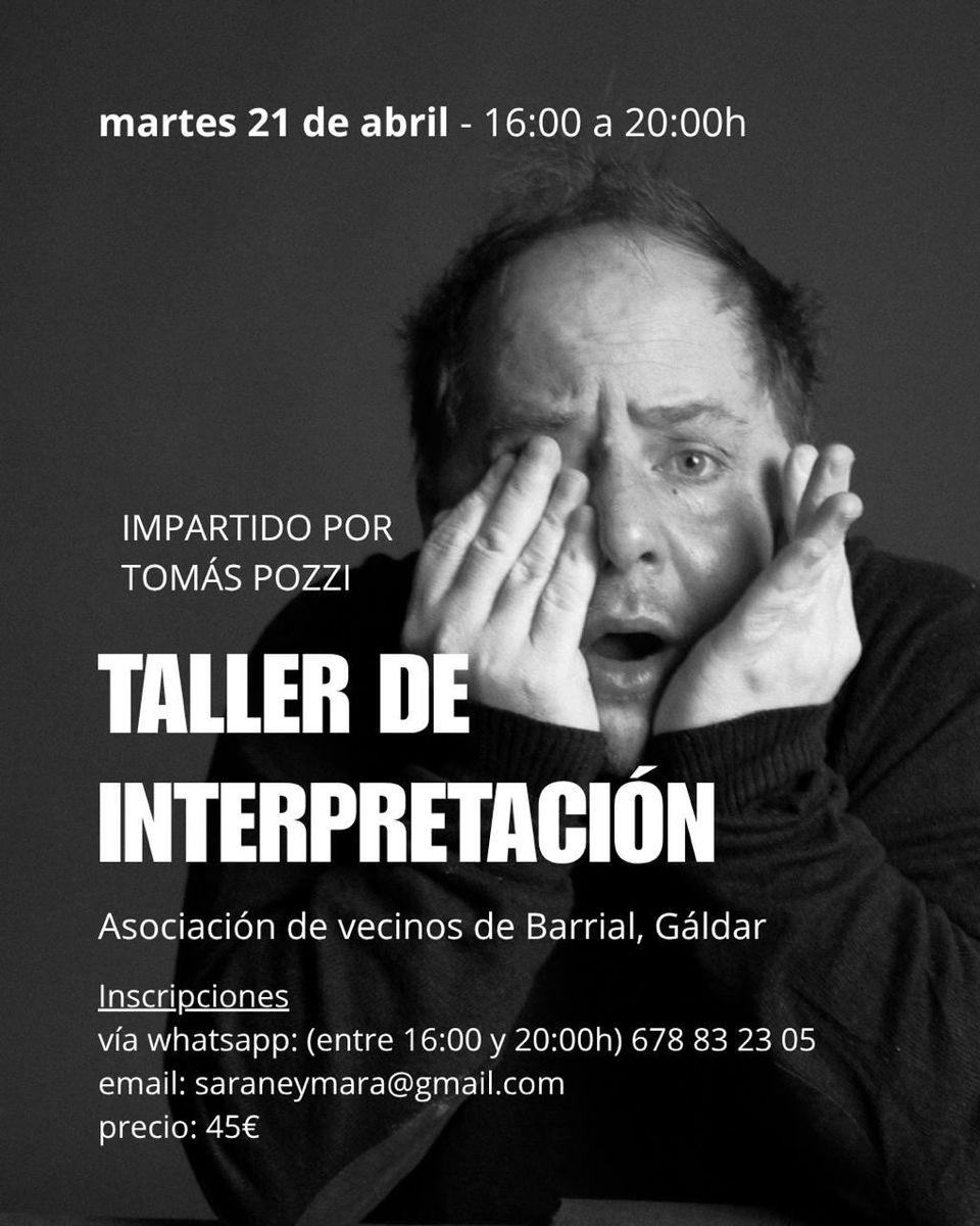 Acting Workshop with Tomás Pozzi