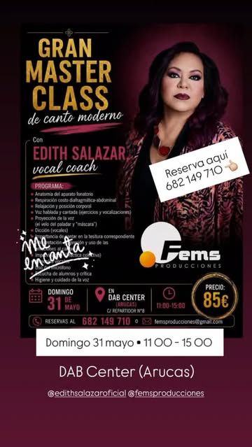 Modern Singing Masterclass with Edith Salazar
