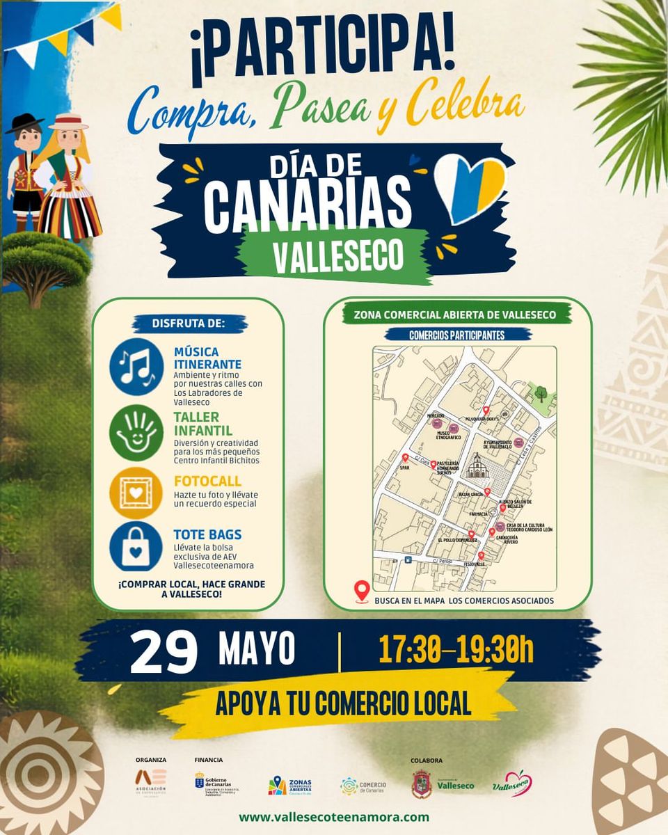 Canary Islands Day in the Open Shopping Area of Valleseco