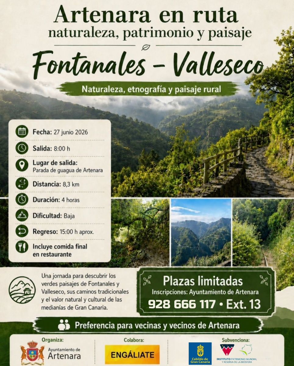 Artenara on Route: Fontanales – Valleseco Hiking