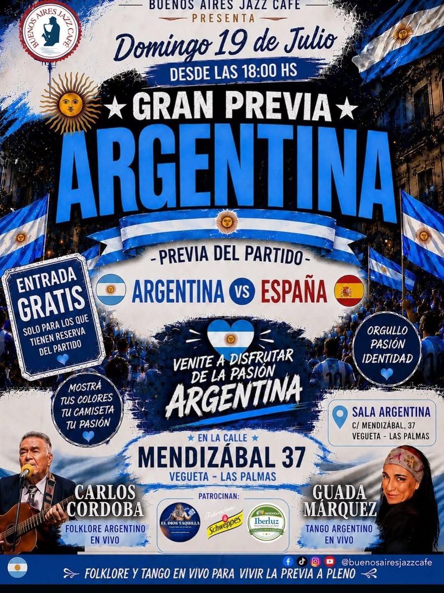 Argentinian Night and Match Warm-Up in Vegueta