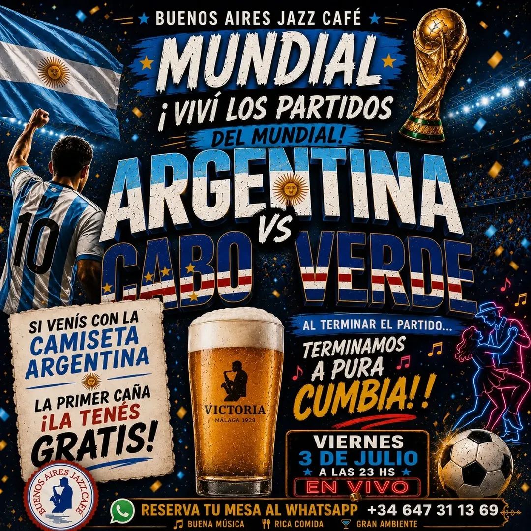 World Cup Night: Argentina vs Cabo Verde at Buenos Aires Jazz Café