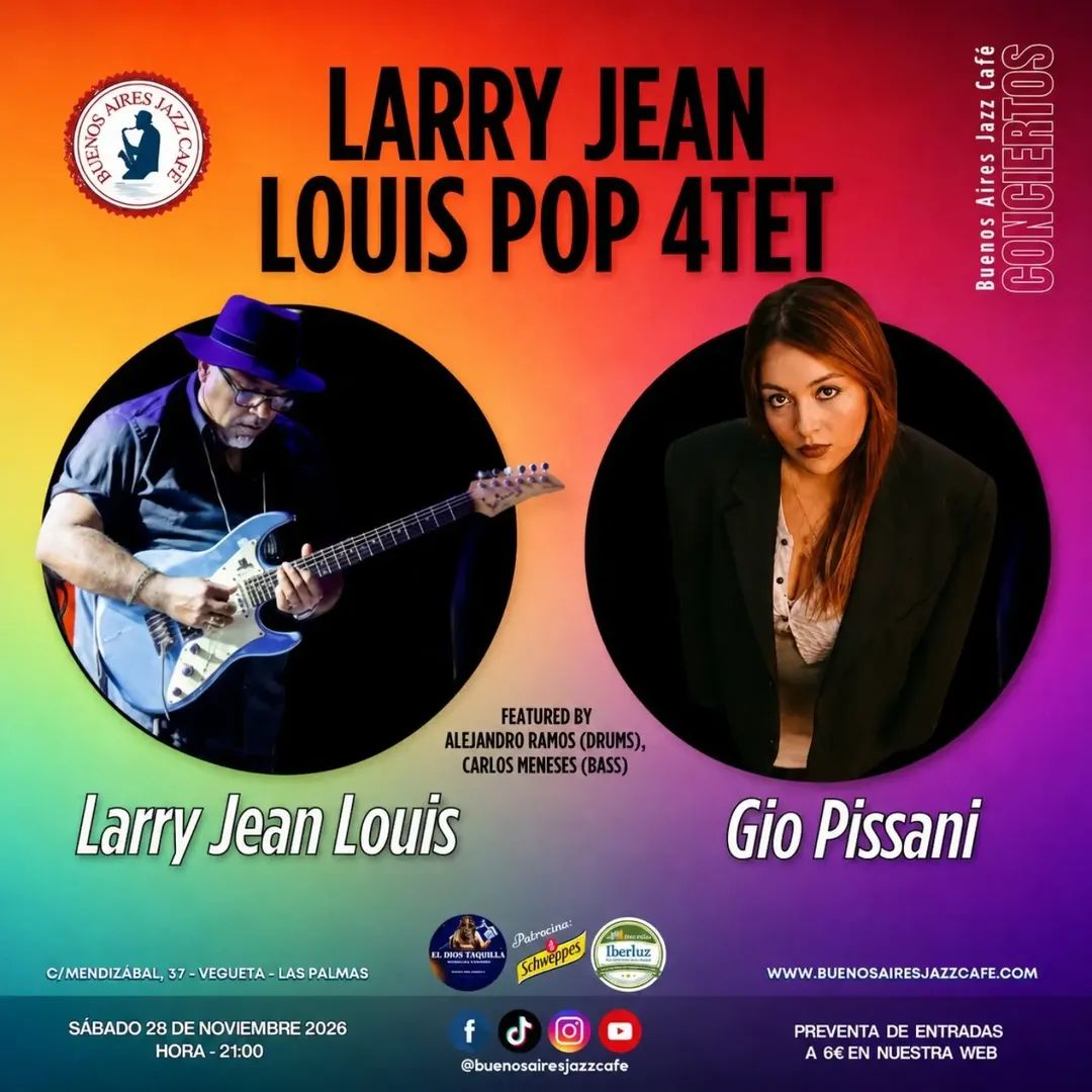 Concierto de Larry Jean Louis Quartet & Gio Pisani