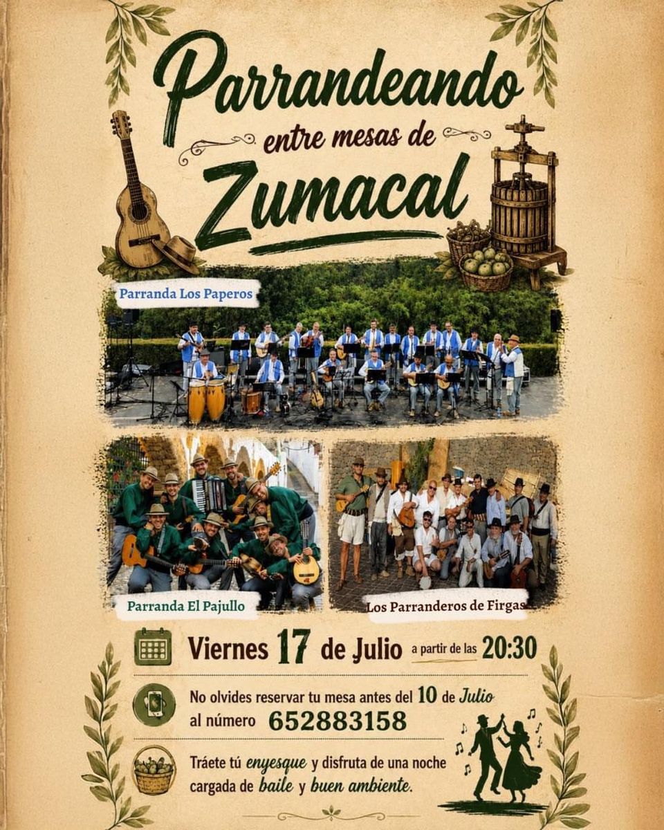 Parrandeando entre mesas de Zumacal