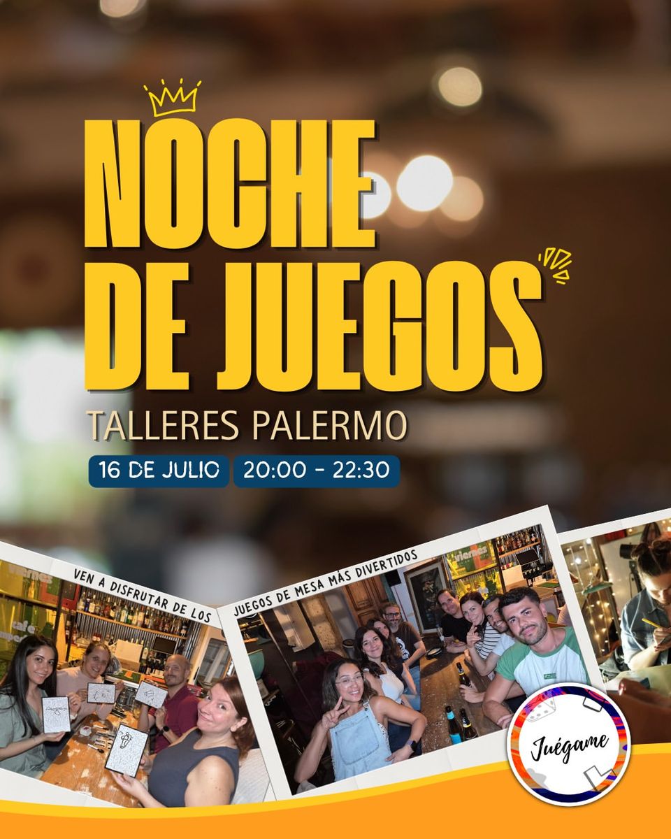 Noche de juegos de mesa en Talleres Palermo