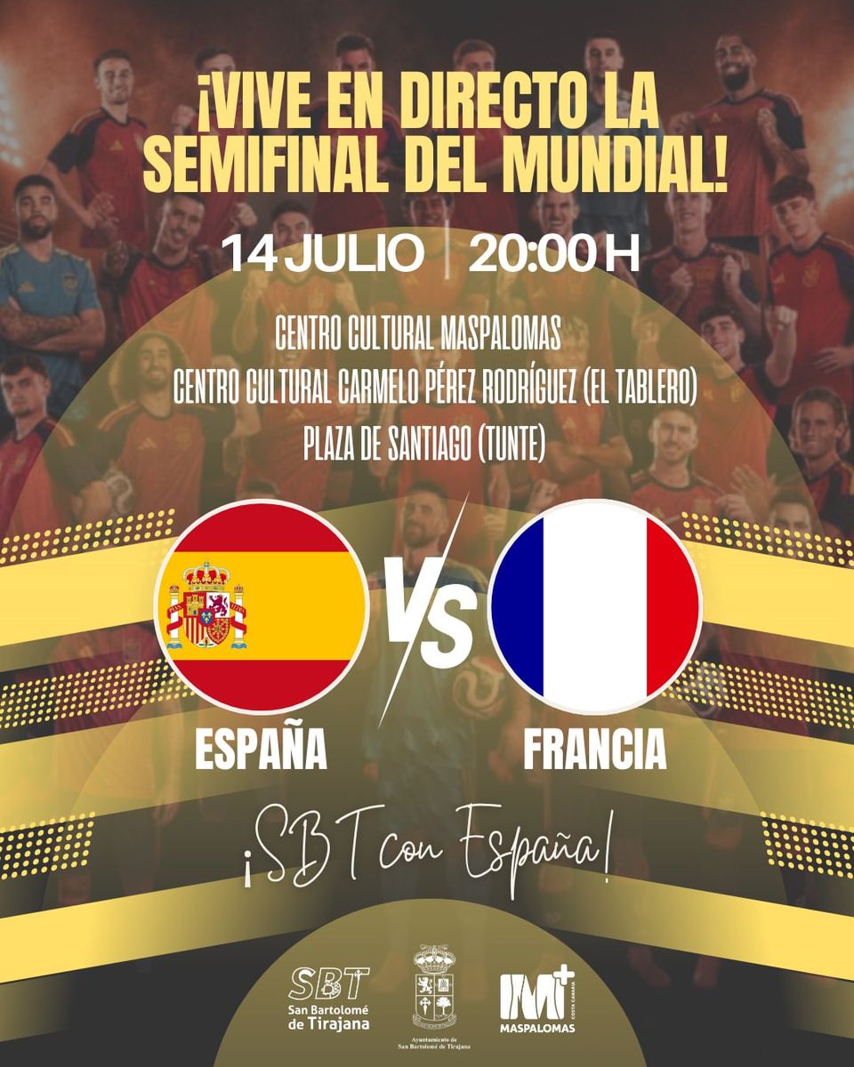 World Cup semifinal: Spain vs France giant-screen viewing