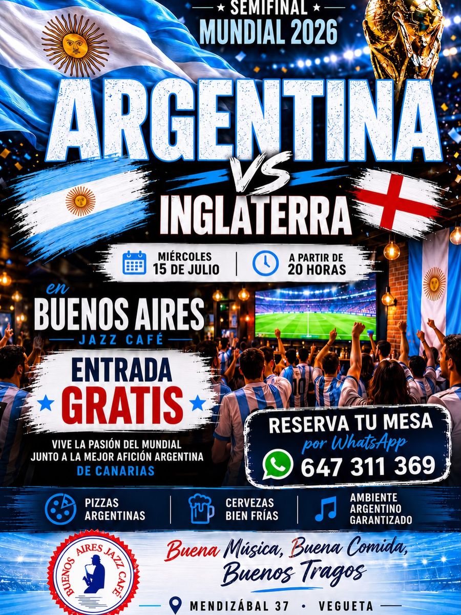 World Cup 2026 Semifinal: Argentina vs England Screening