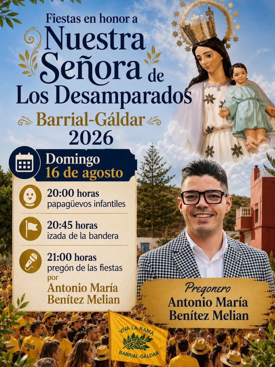 Pregón de las Fiestas en honor a Nuestra Señora de los Desamparados 2026