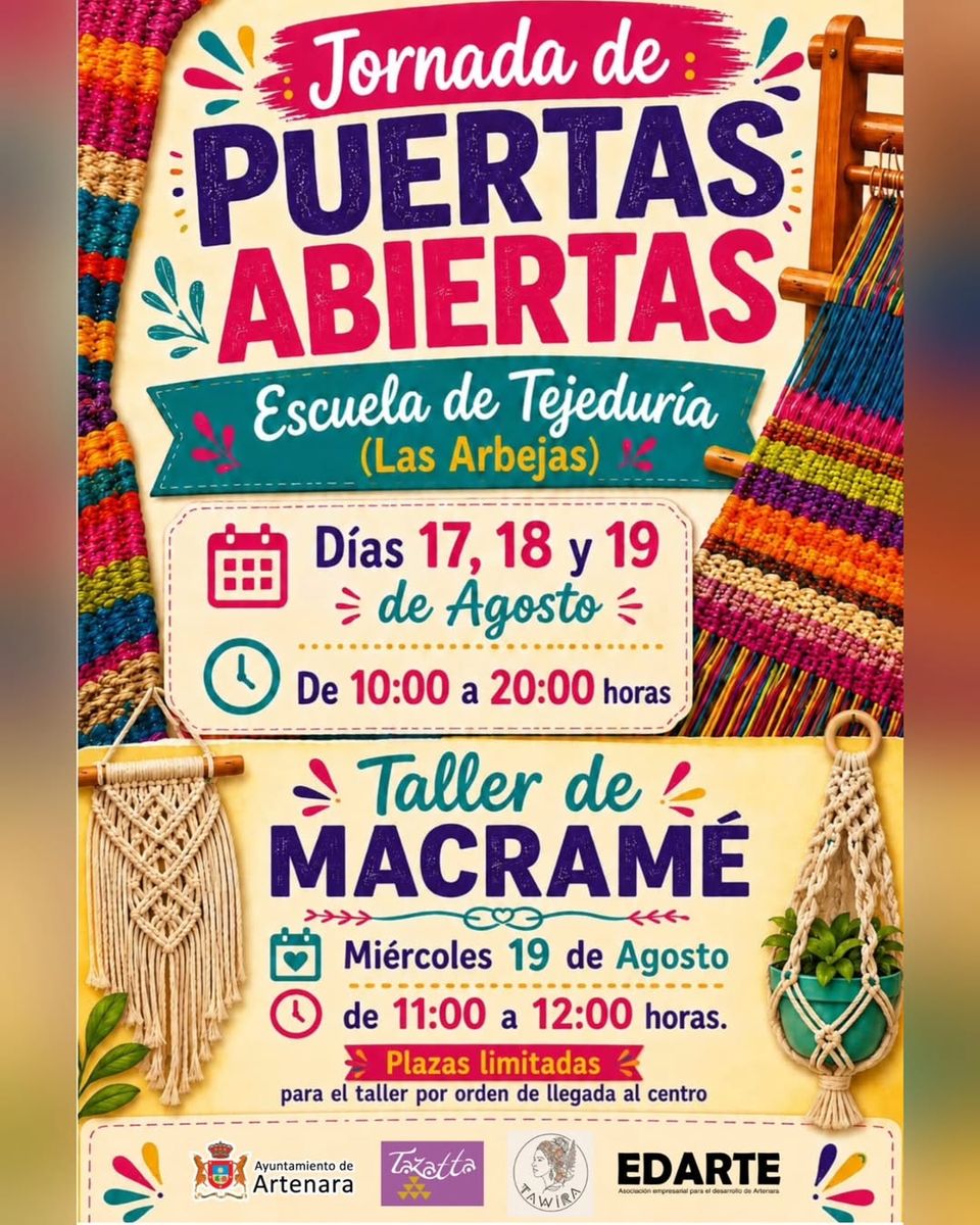 Jornada de Puertas Abiertas en la Escuela de Tejeduría de Las Arbejas
