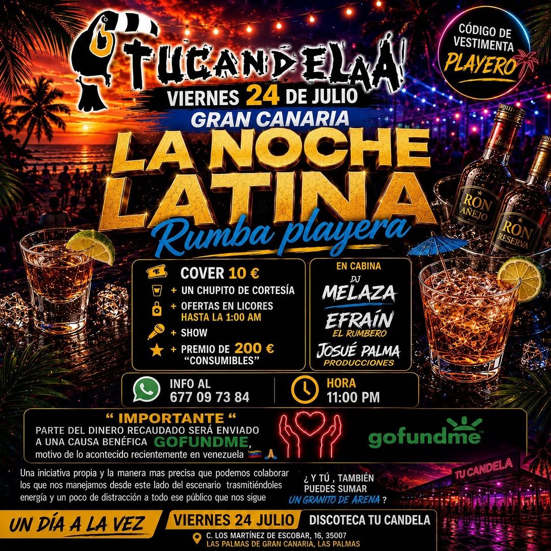 Latin Night: Beach Rumba Tour "Un Día a la Vez"