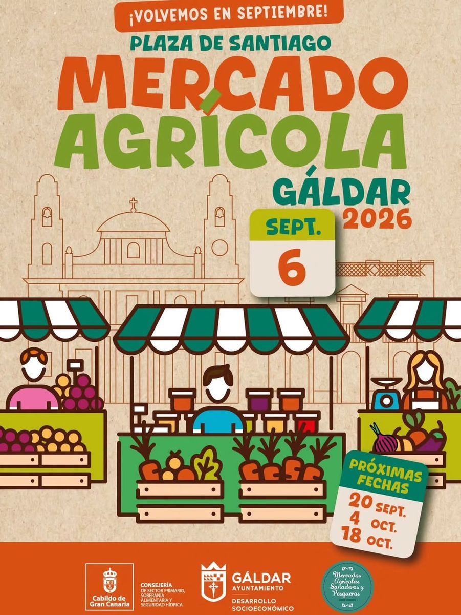 Mercado Agrícola en la Plaza de Santiago