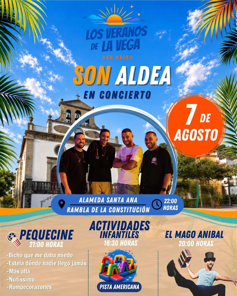 Los Veranos de La Vega: Tarde de actividades y concierto de SON ALDEA