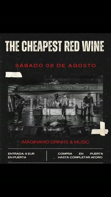 The Cheapest Red Wine Live at Imaginario