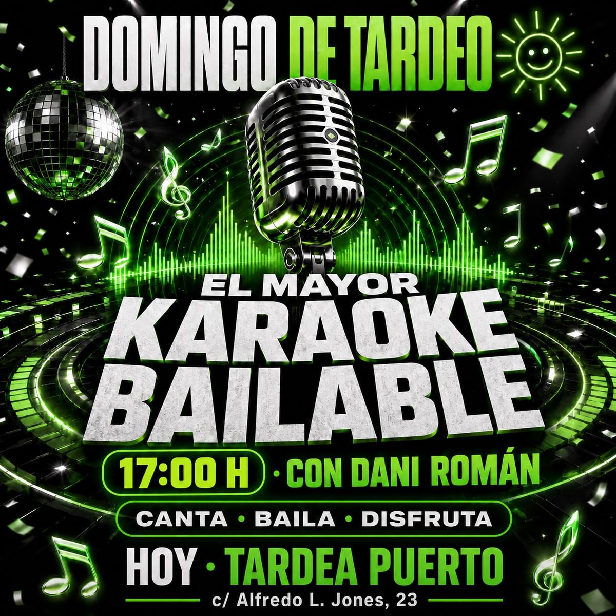 Karaoke bailable de domingo con Dani Román