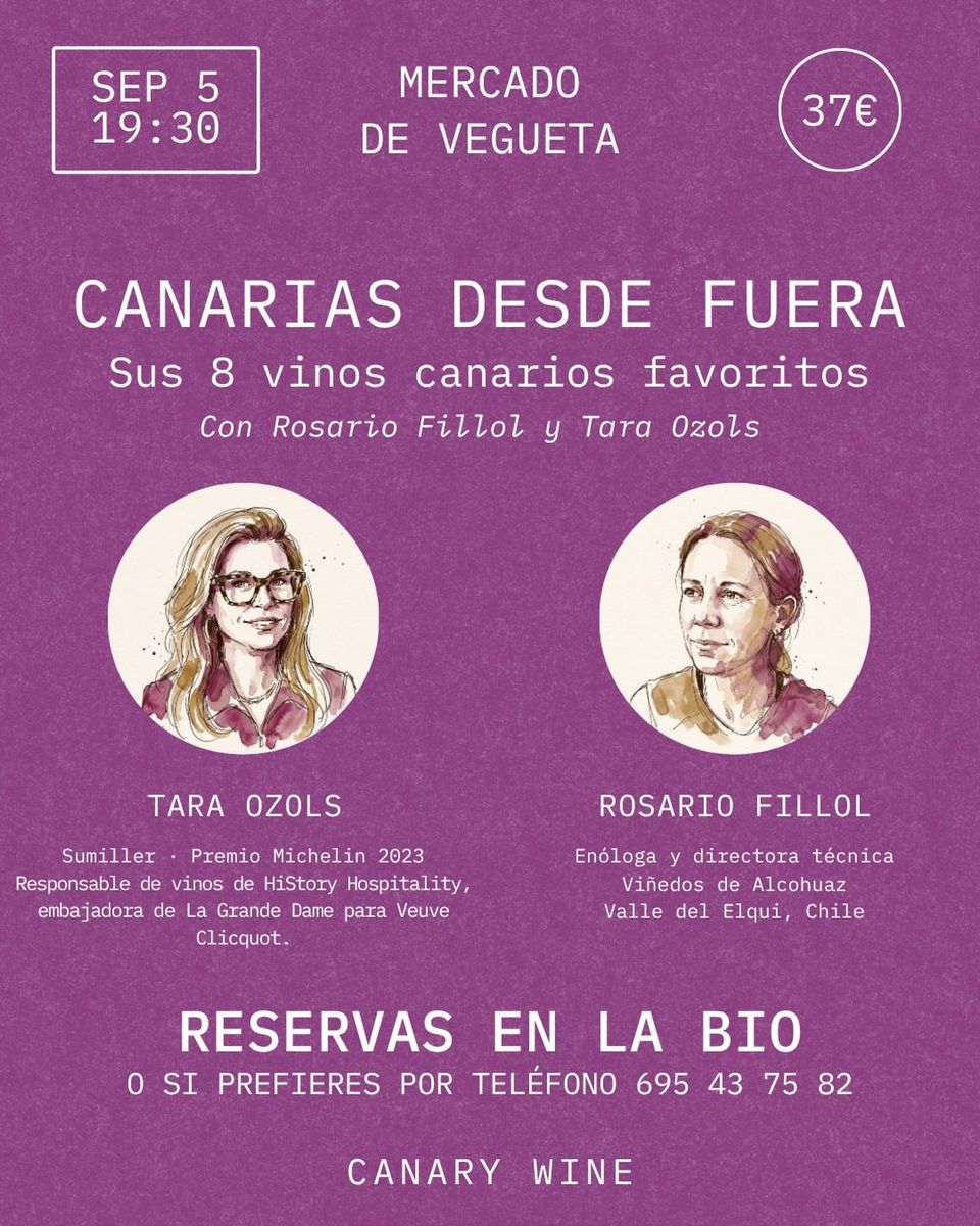 Canary Islands Wine Tasting with Rosario Fillol & Tara Ozols