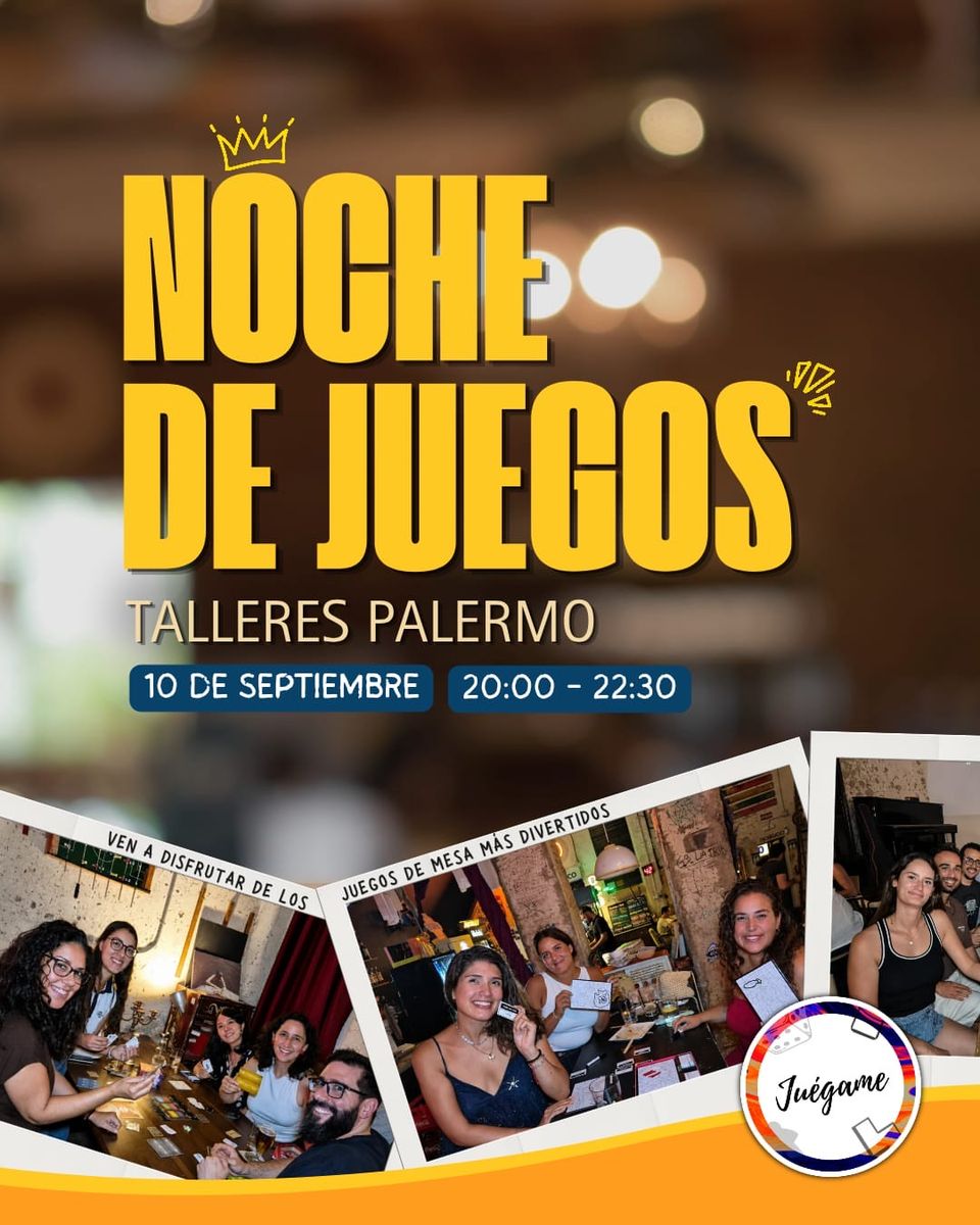 Noche de juegos de mesa en Talleres Palermo