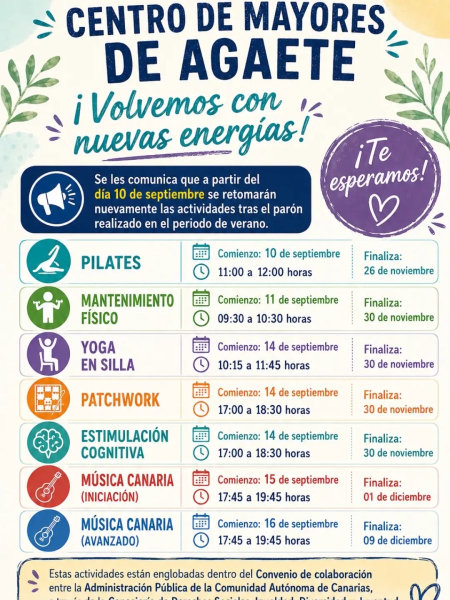 Mantenimiento físico en el Centro de Mayores de Agaete