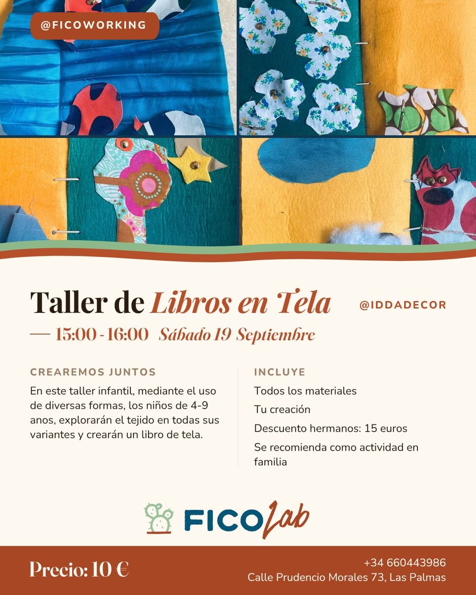 Taller familiar de Libros en Tela