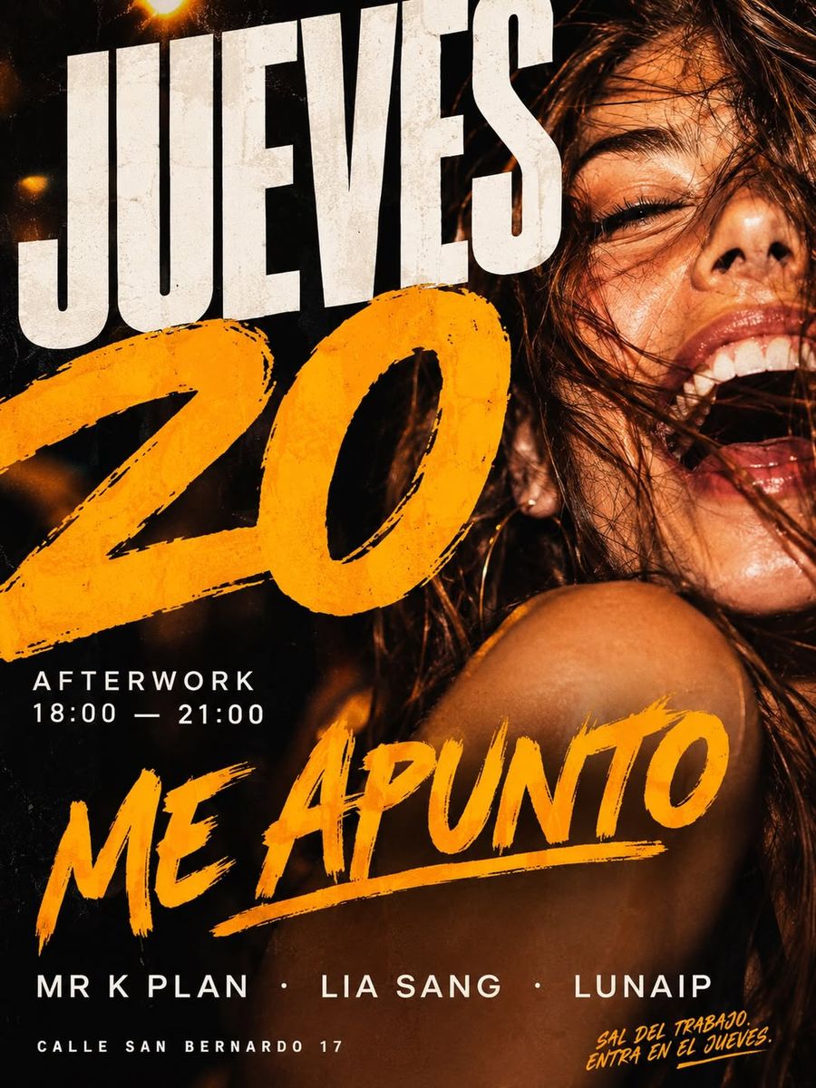 Afterwork Me Apunto - Thursday 20th