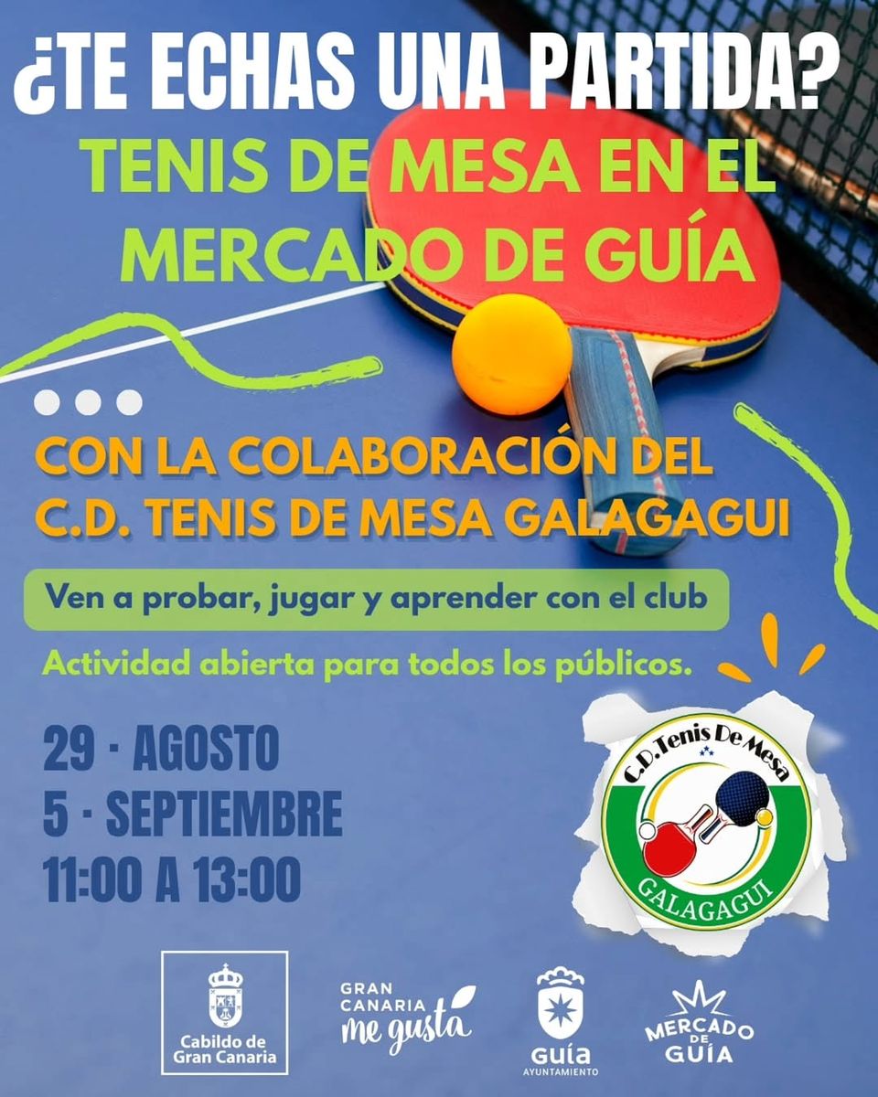 Actividad de Tenis de Mesa en el Mercado de Guía