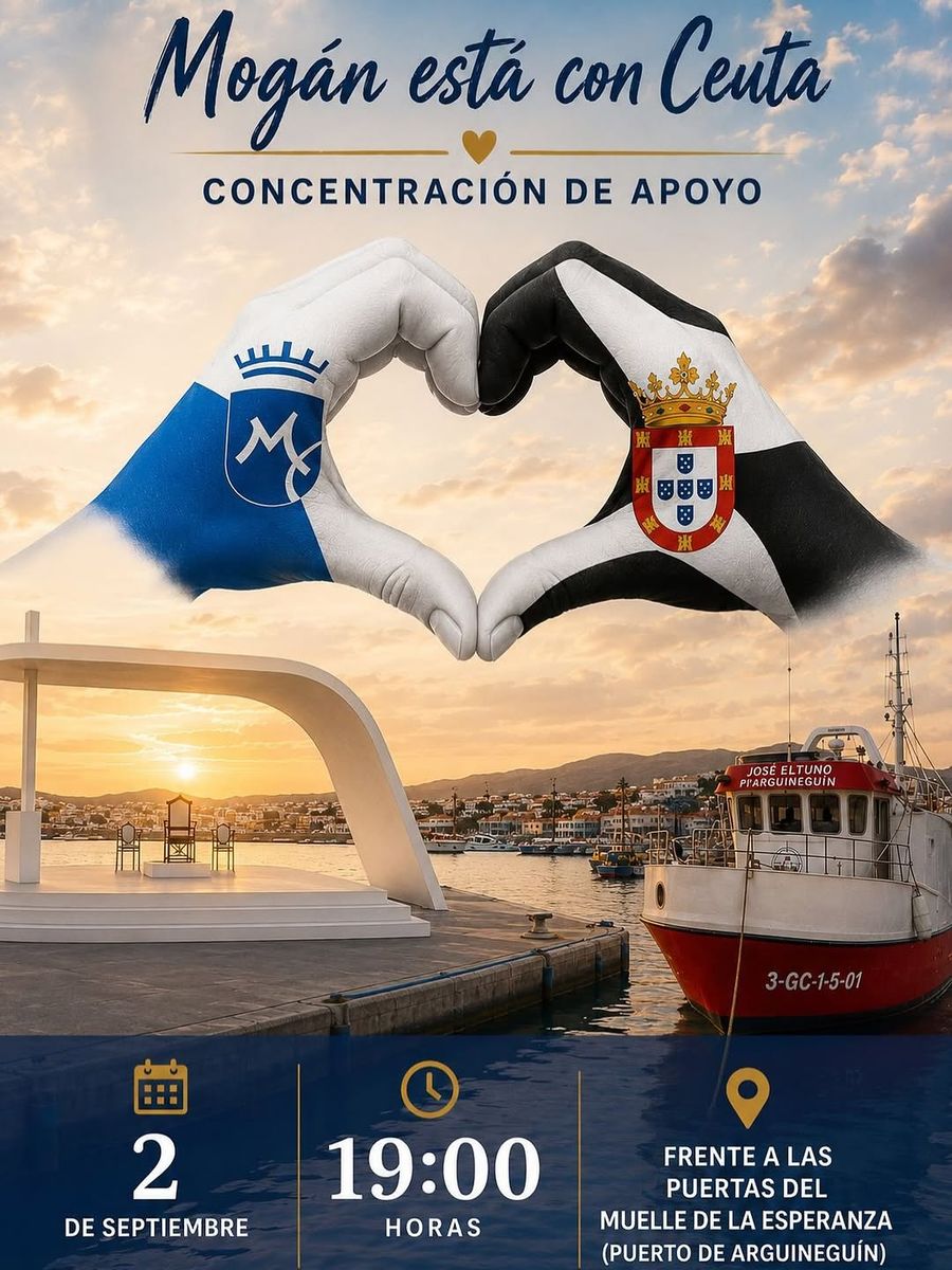 Concentración de Solidaridad con Ceuta en Mogán