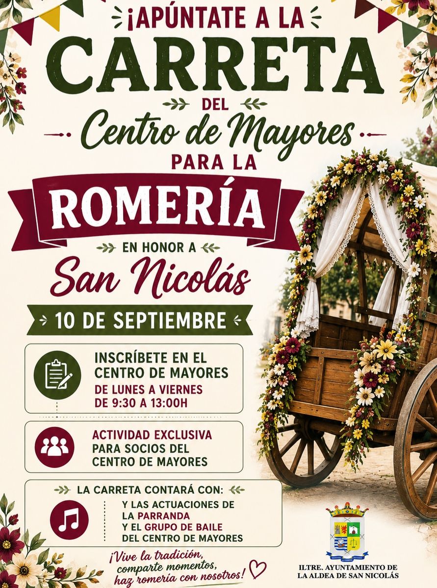 Senior Center Cart at the Romería of San Nicolás