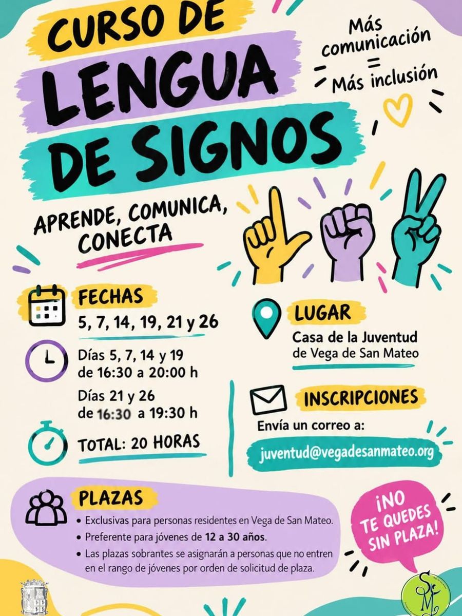 Sign Language Course in Vega de San Mateo