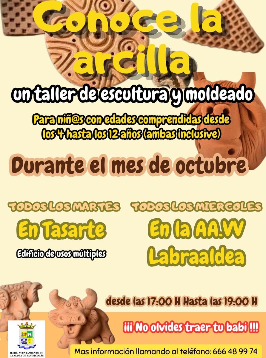 Conoce la arcilla: Taller creativo infantil