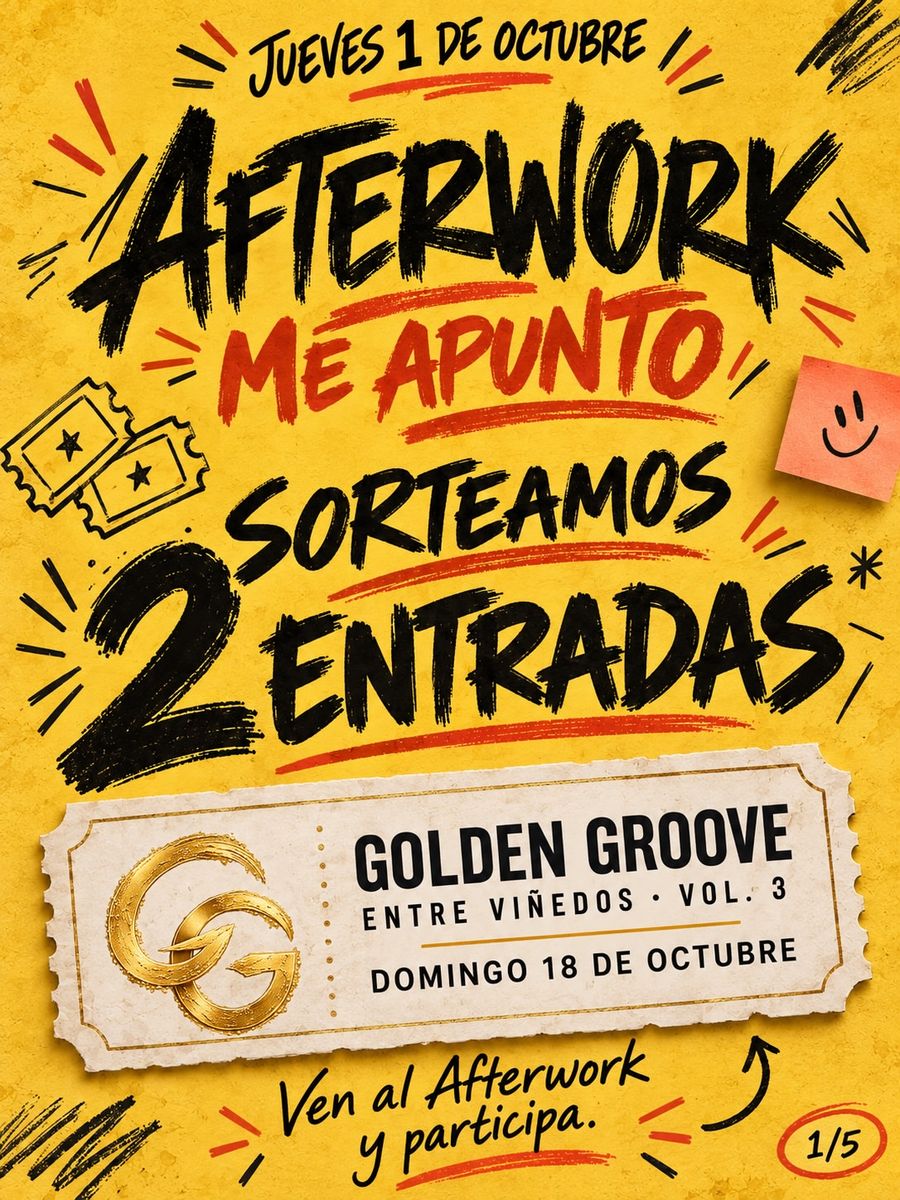 Afterwork Me Apunto y Sorteo de Entradas Golden Groove