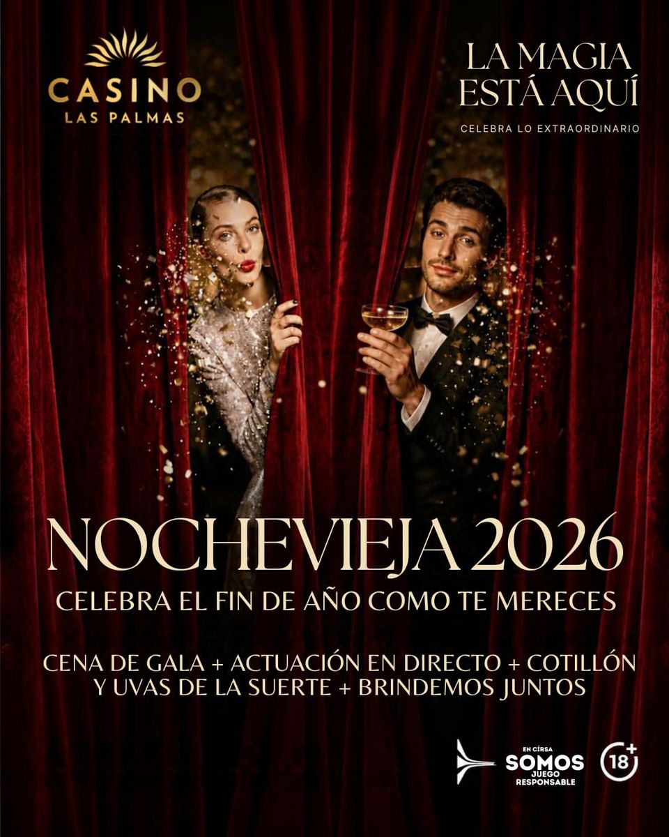 Gala de Nochevieja 2026 en Casino Las Palmas