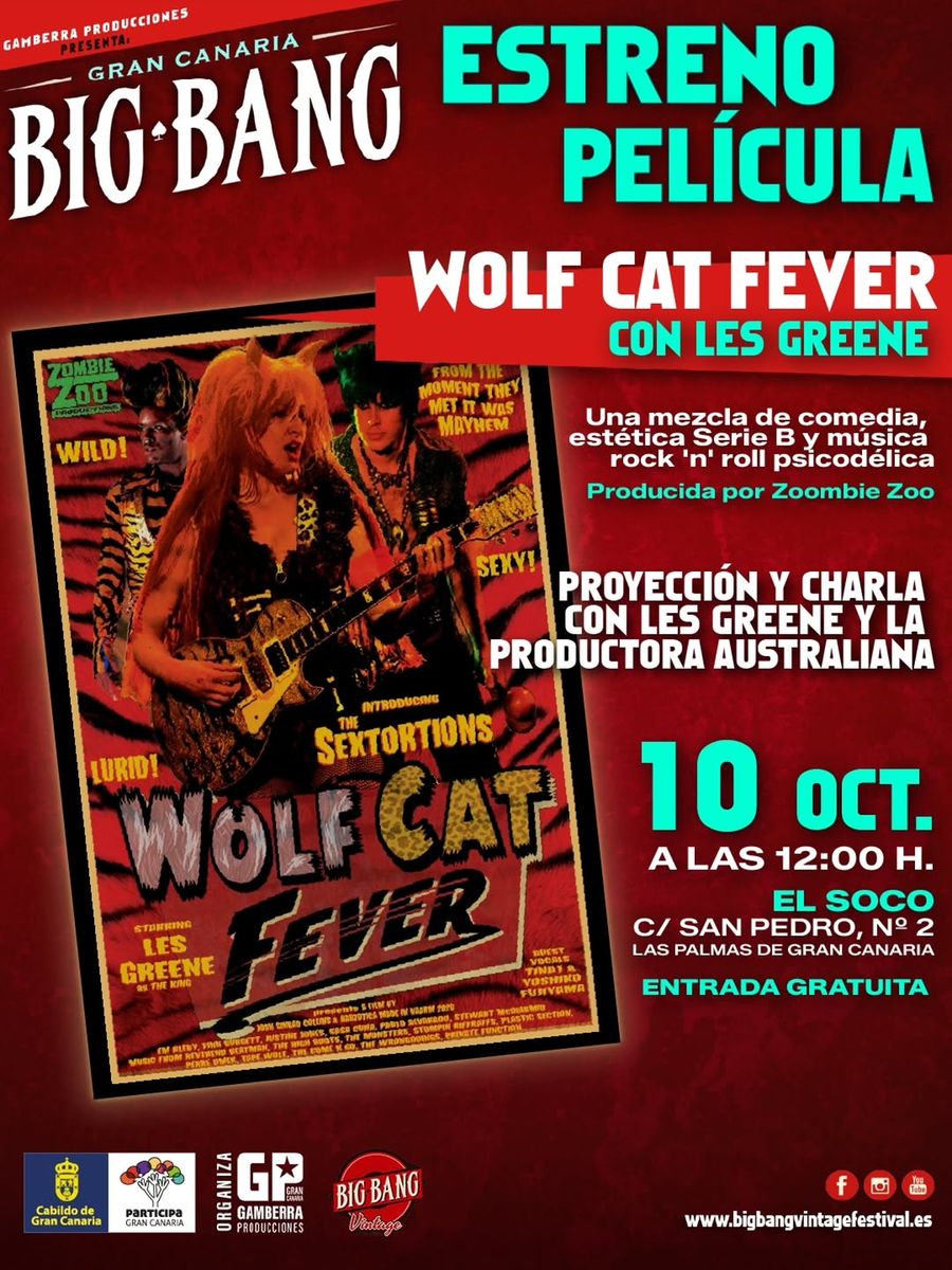 Estreno nacional de "Wolf Cat Fever" + Charla con Les Greene