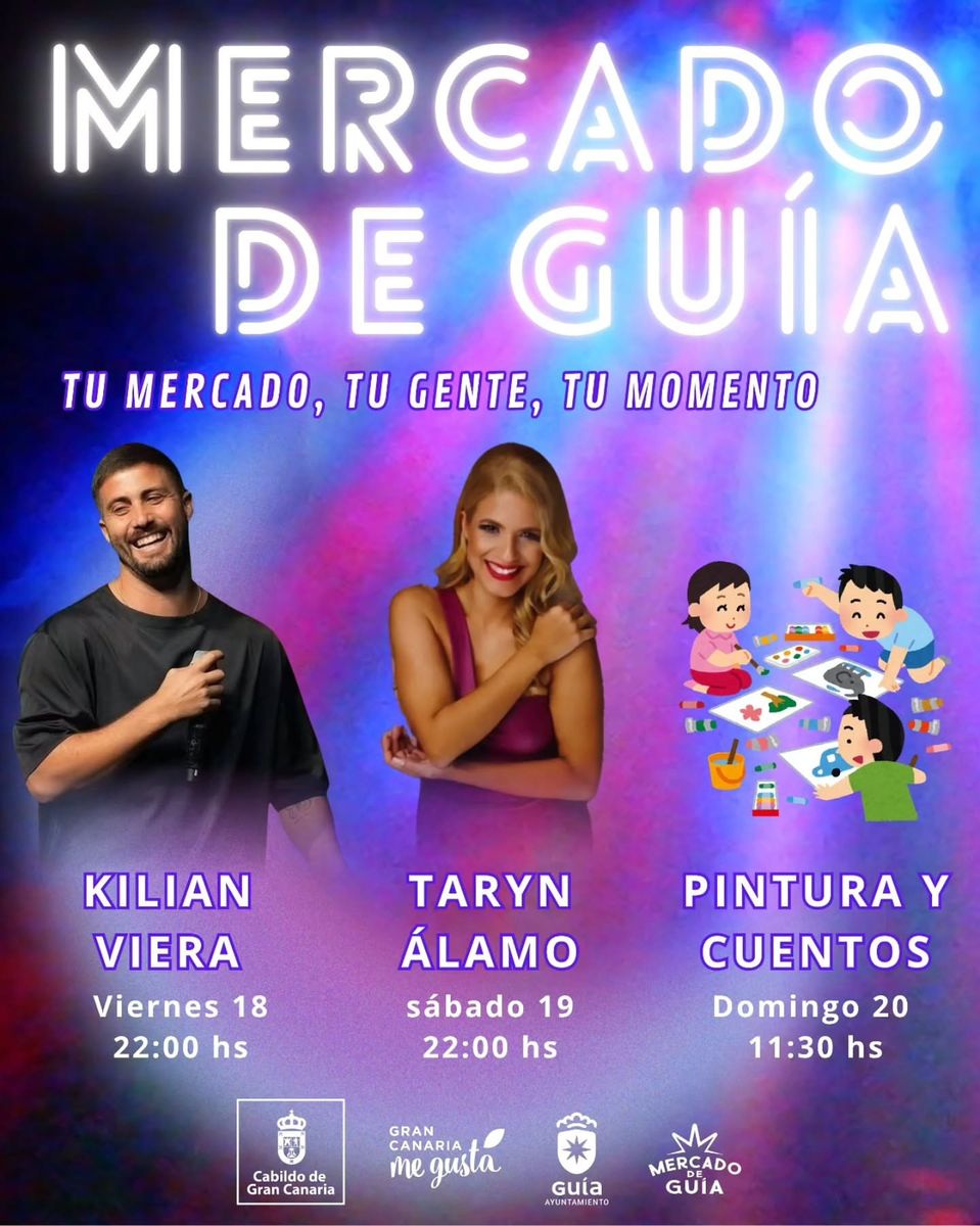 Pintura y Cuentos para niños en el Mercado de Guía