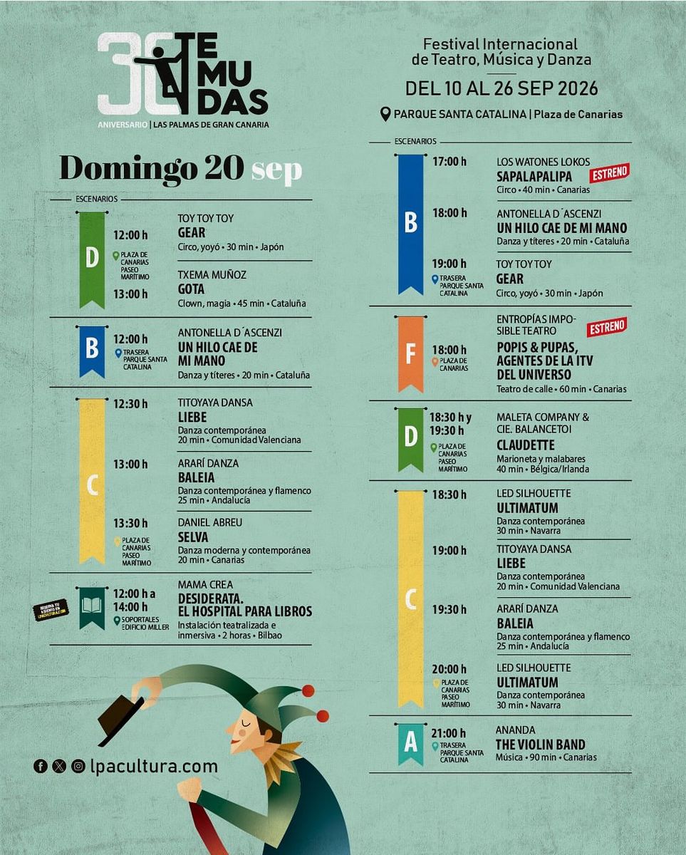 TEMUDAS 2026 – Sunday 20 September programme