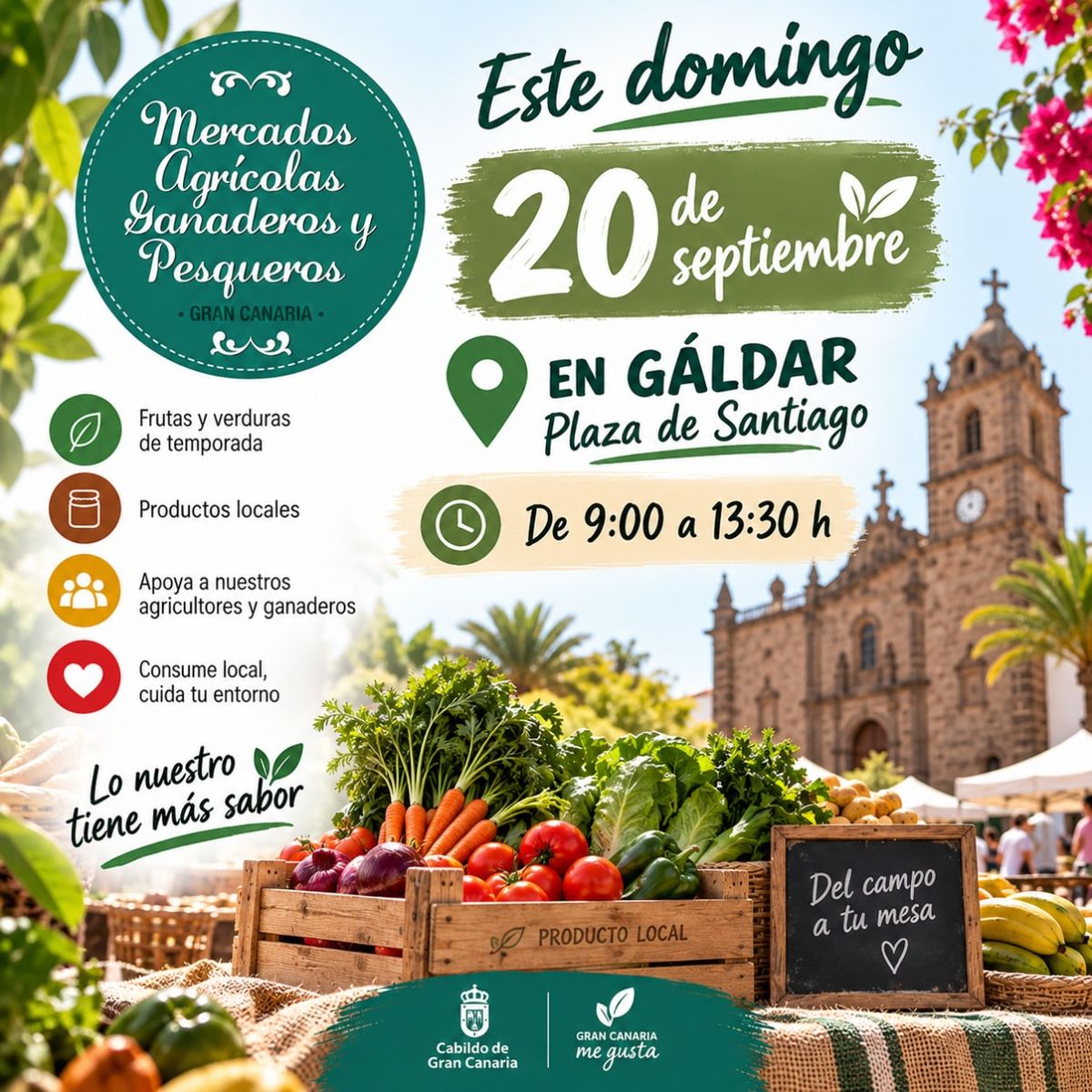 Mercado Agrícola en la Plaza de Santiago