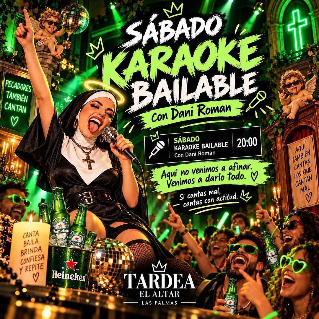 Karaoke bailable con Dani Roman (sábado 20:00)