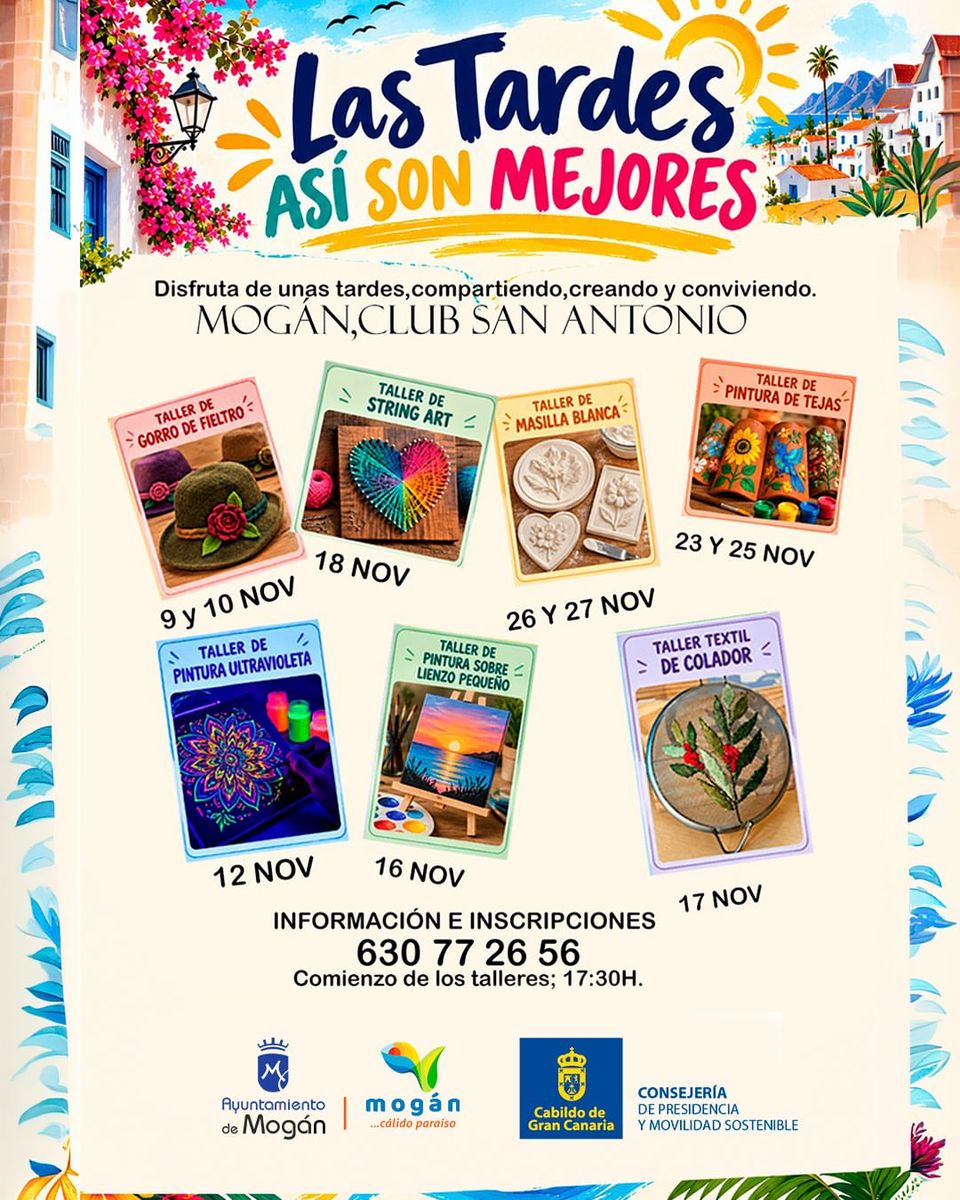 “Afternoons Are Better Like This” November Craft Workshops in Mogán