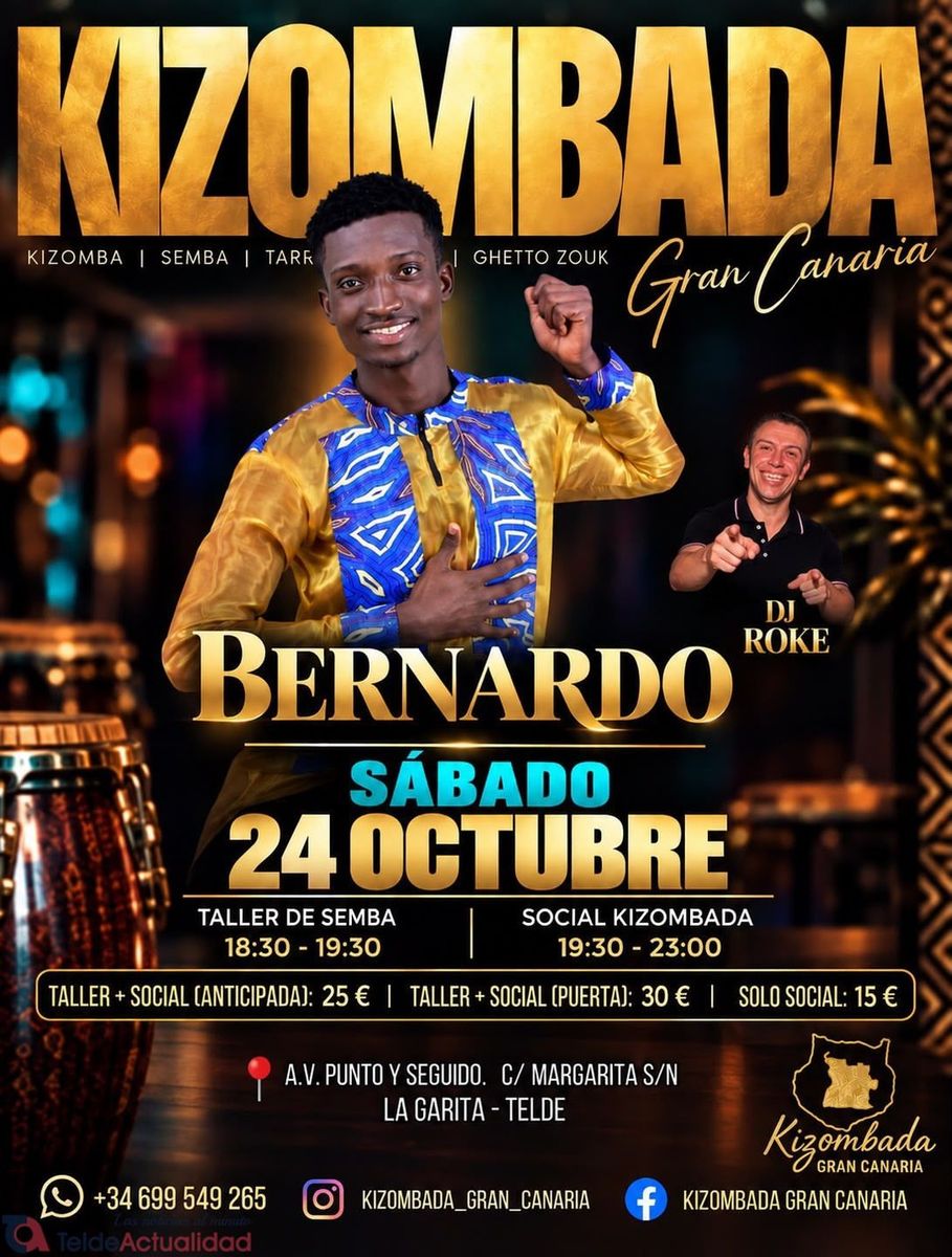 Taller de semba y fiesta de kizomba en La Garita