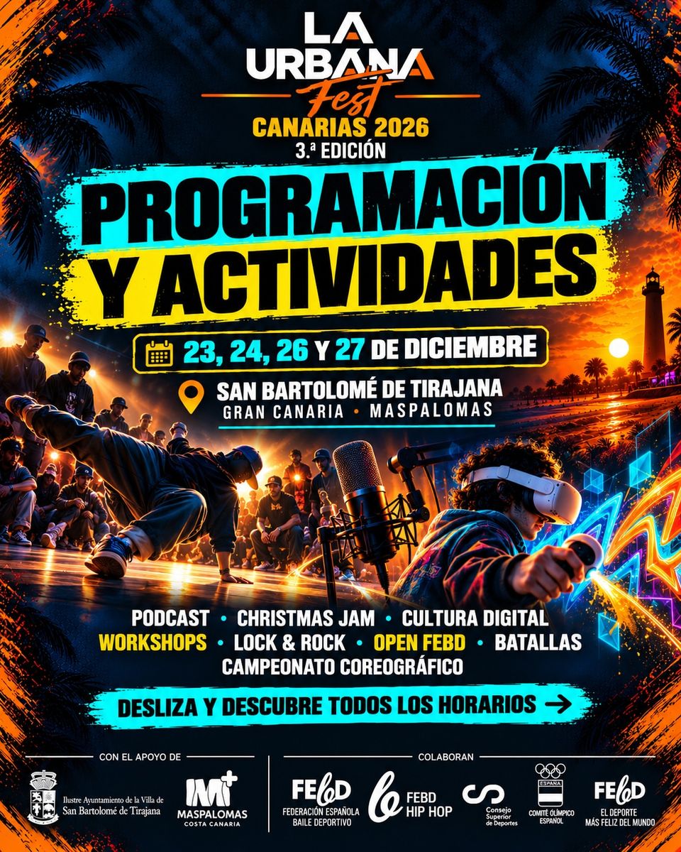 La Urbana Fest Canarias 2026 – Cultura Digital: Graffiti Virtual