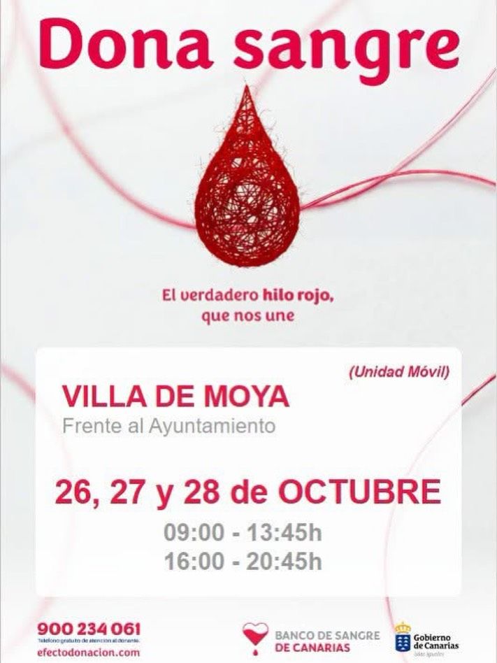 Unidad móvil de donación de sangre en Villa de Moya