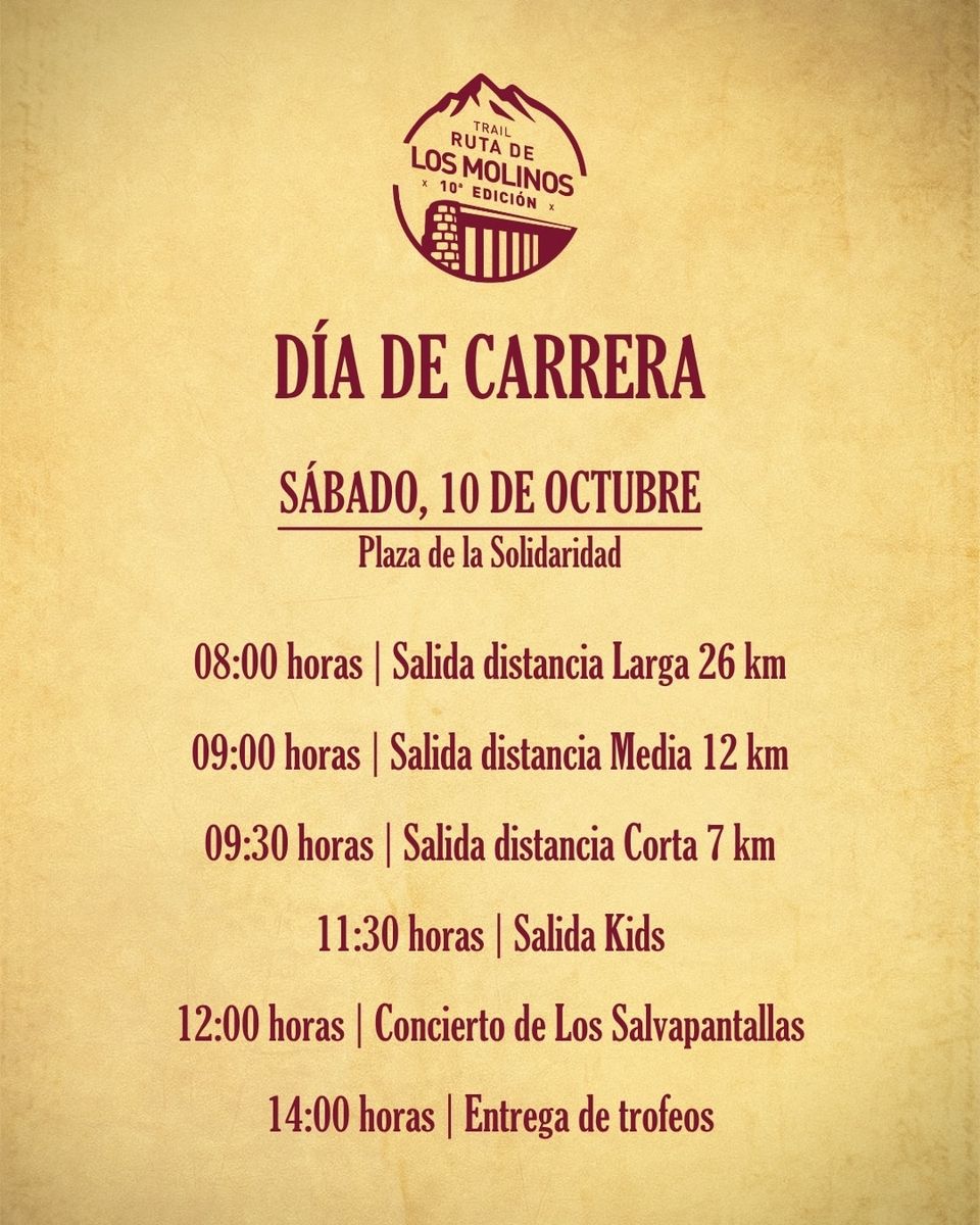 Trail Ruta de los Molinos 2026 - Día de carrera