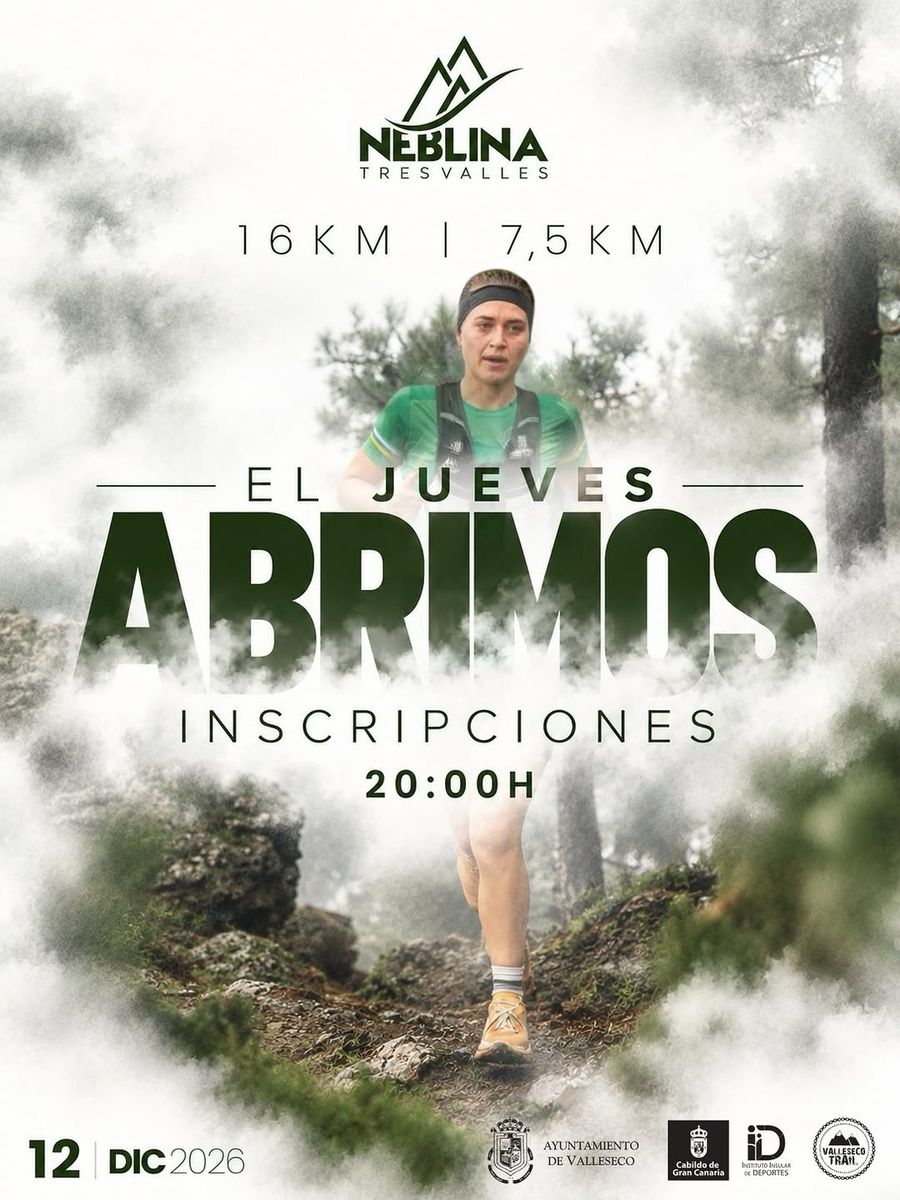Apertura de inscripciones Neblina Tres Valles