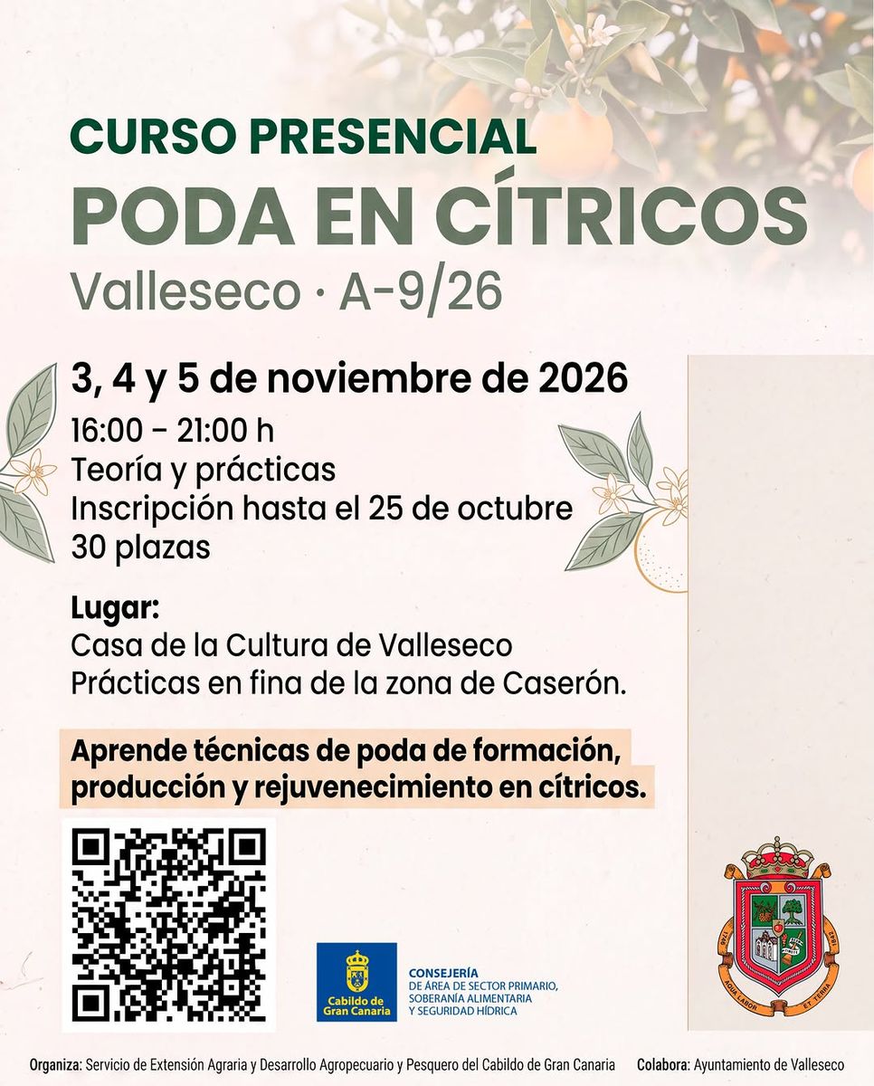 Curso A-9/26: Poda en cítricos