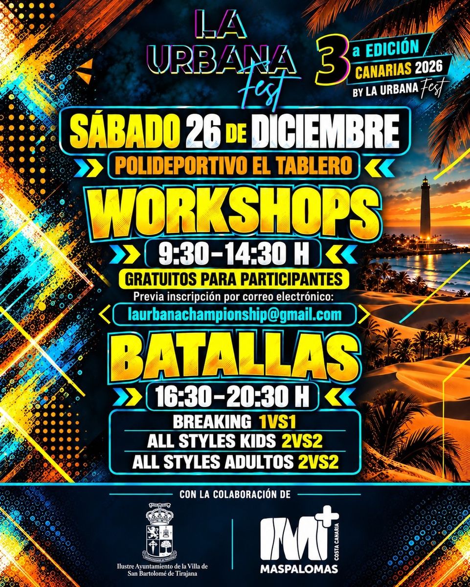 La Urbana Fest Canarias 2026 - 3.ª Edición