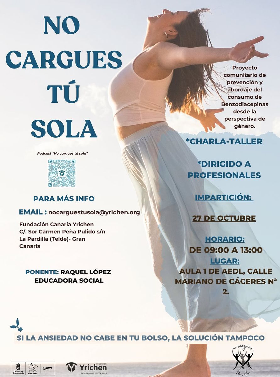Taller comunitario "No cargues tú sola" sobre prevención de benzodiacepinas