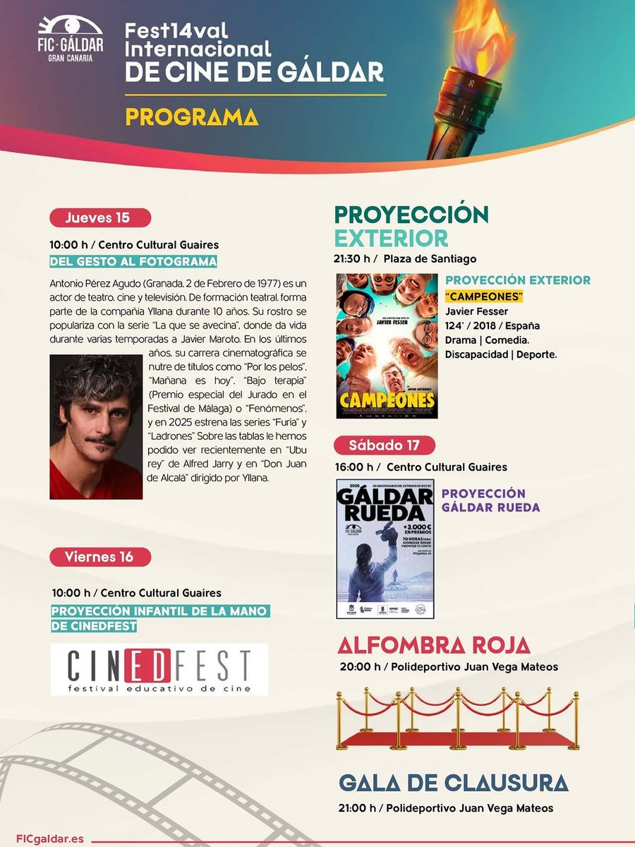 XIV Festival Internacional de Cine de Gáldar – Alfombra roja y gala de clausura