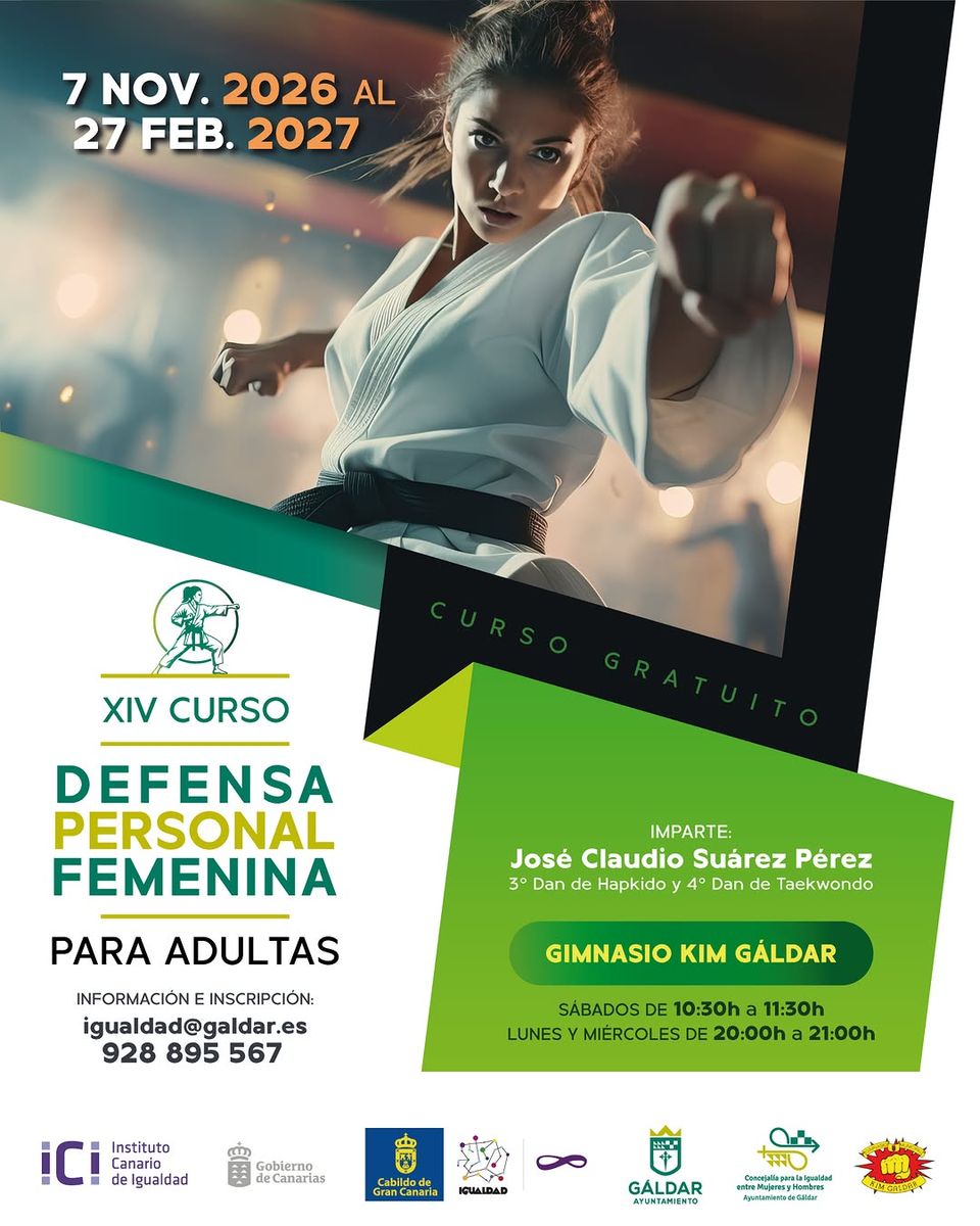 Curso de Defensa Personal Femenina en Gáldar