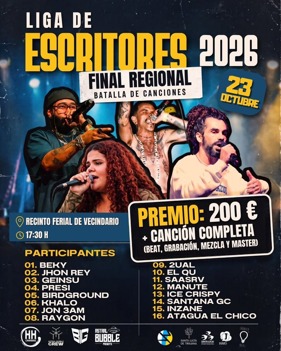 Liga de Escritores 2026 – Final Regional: Batalla de Canciones