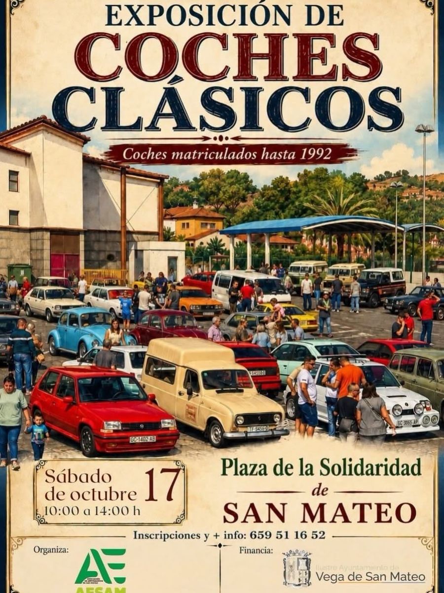 Exposición de Coches Clásicos en Vega de San Mateo