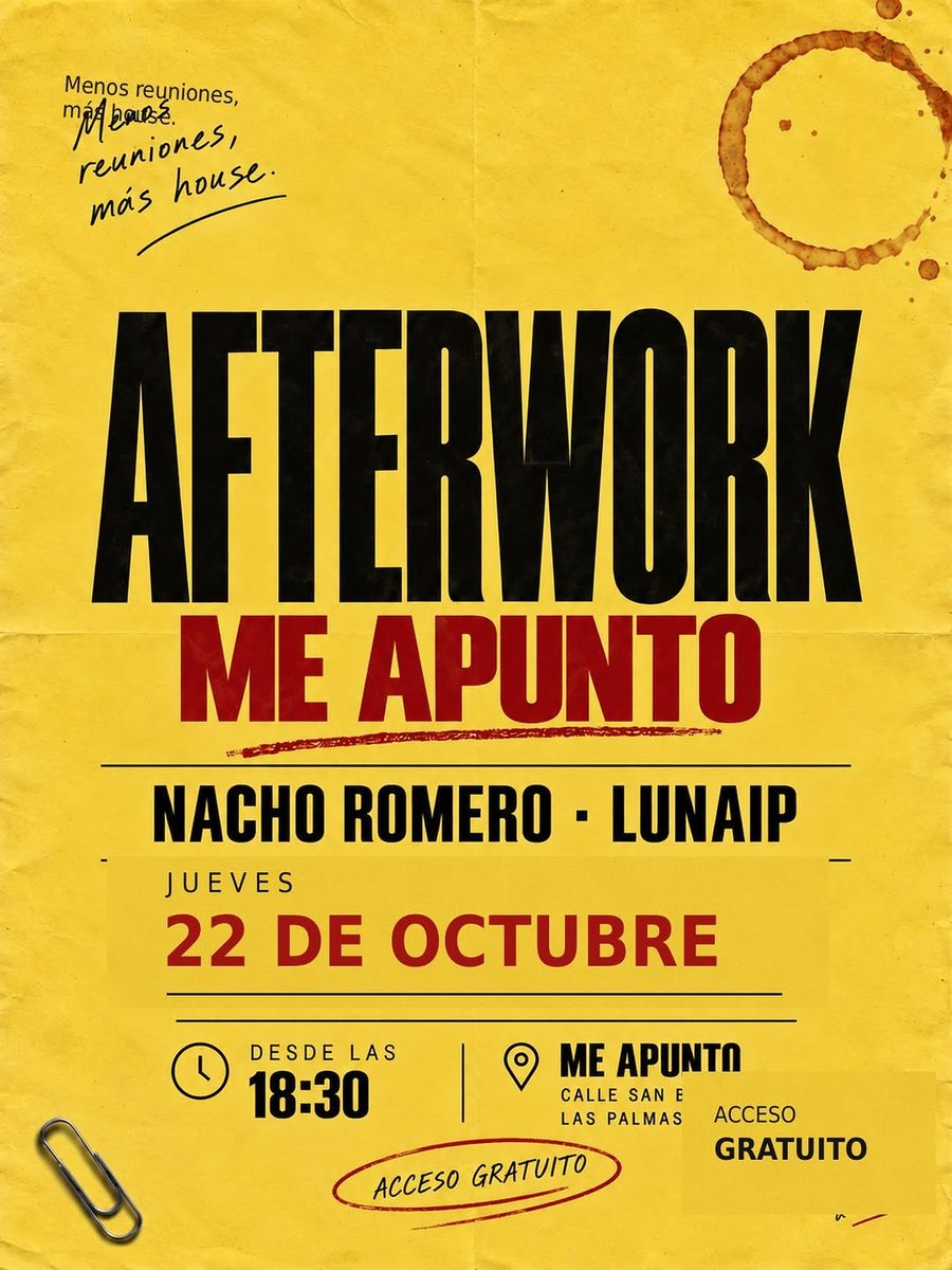 Thursday Afterwork House Session at Me Apunto