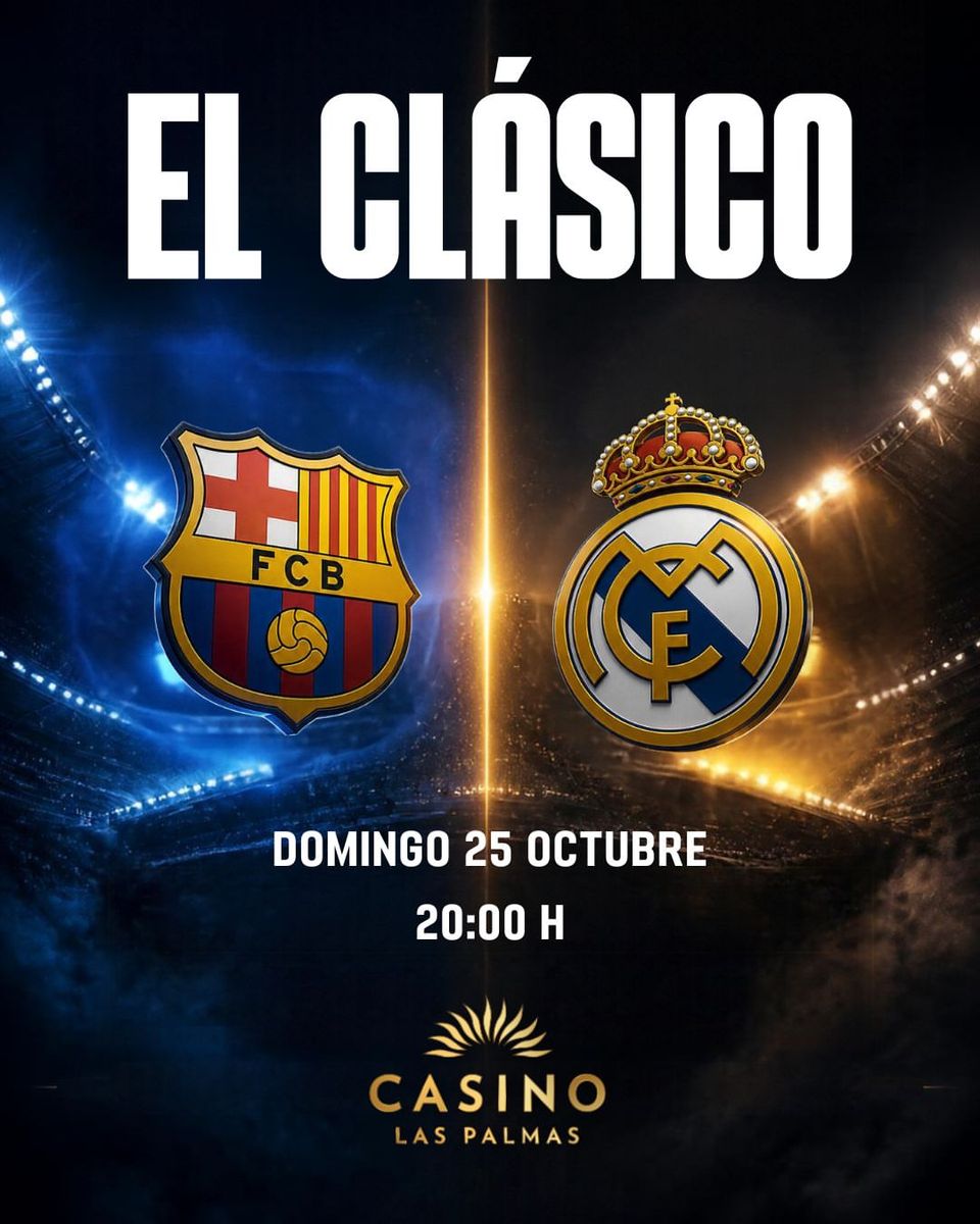 Proyección de El Clásico en el Restaurante Casino Las Palmas